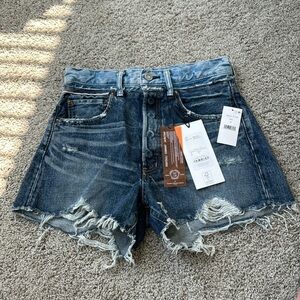 Moussy Vintage Lewiston Distressed Denim Shorts size 26